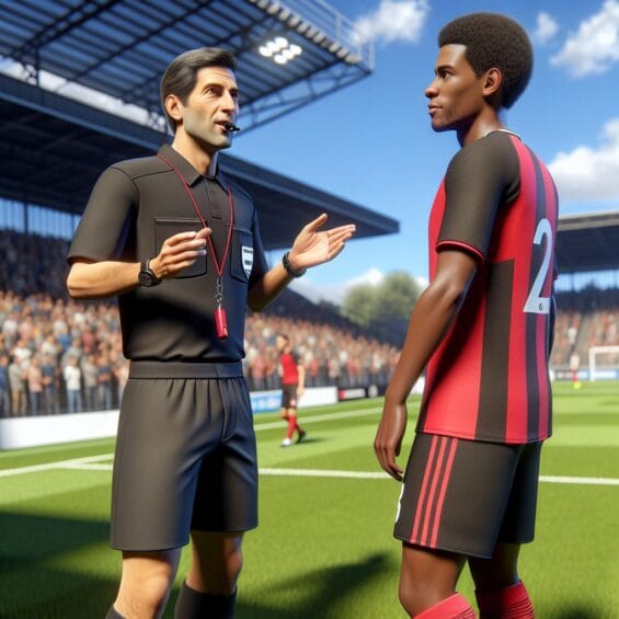 arbitro vs jugador